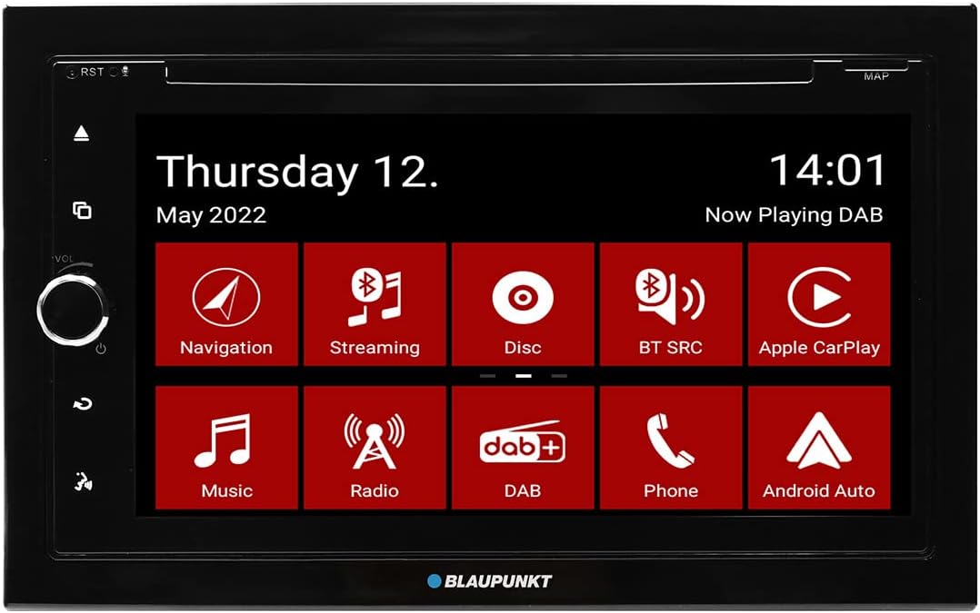 Blaupunkt Copenhagen 700 DAB mit PKW-Navigation, 2-DIN Car-Multimedia, 6,75 Zoll Touchscreen, CarPla