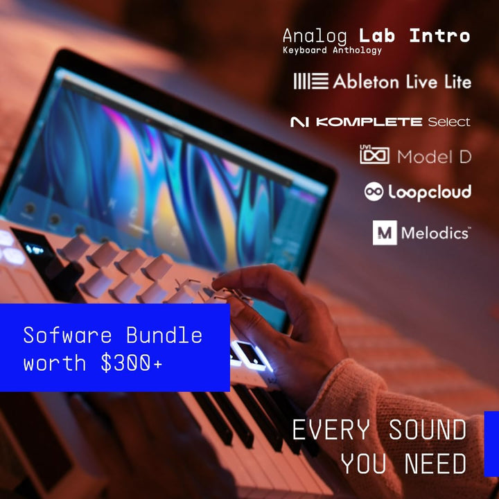 Arturia - MiniLab 3 - Universal-MIDI-Controller für Musikproduktion, mit All-in-One-Softwarepaket -