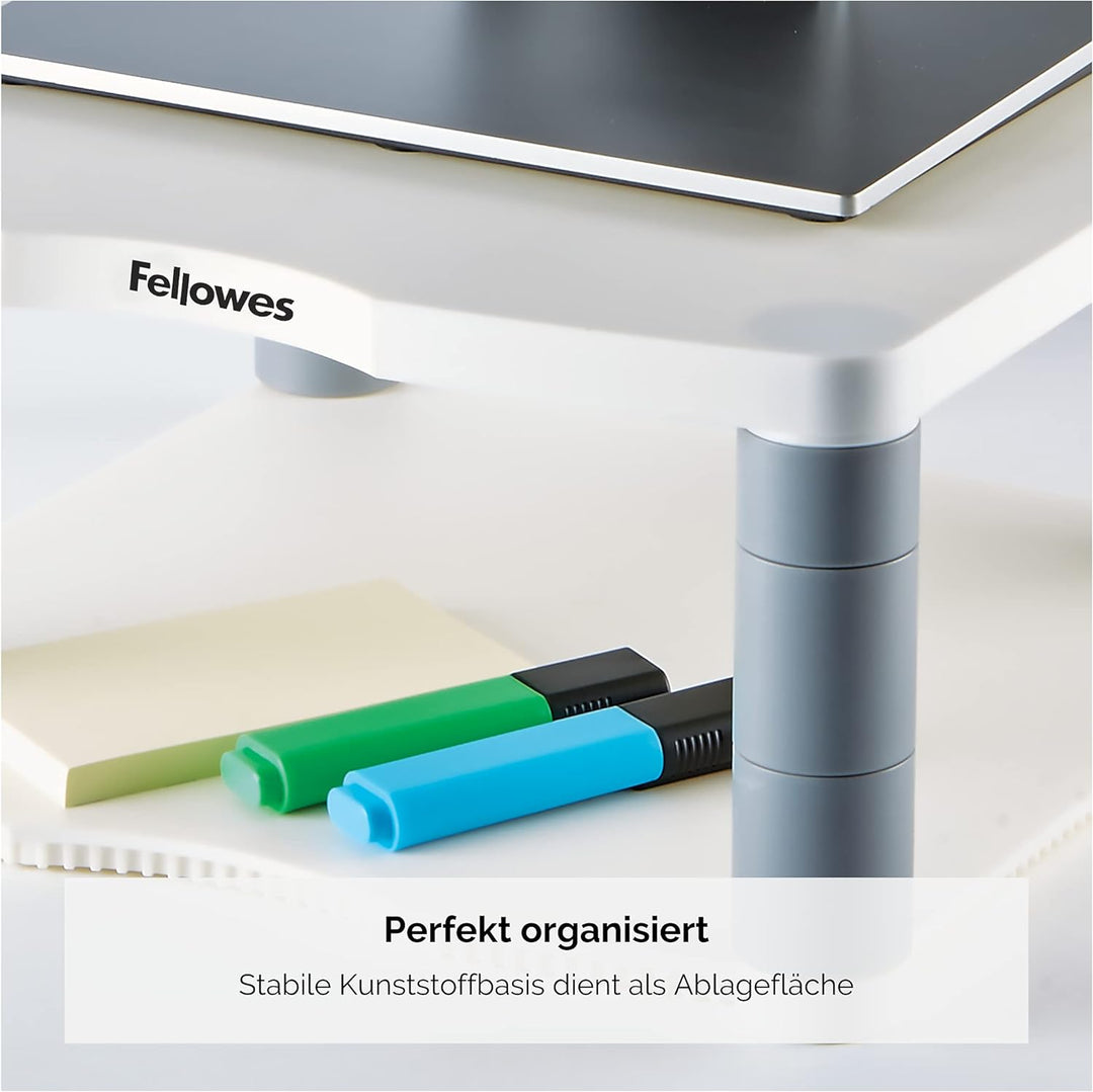 Fellowes Monitorständer Premium, höhenverstellbar in 5 Stufen, ergonomisch, sehr stabil für Monitore