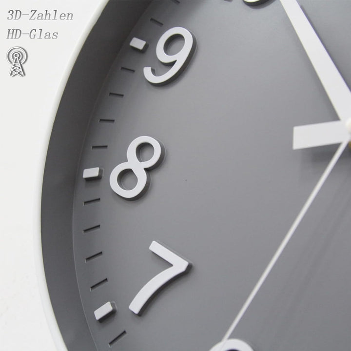 HZDHCLH Funkuhr 30 cm Grosses Ziffernblatt Wanduhr Geräuschlos,Geeignet für Schule, Zuhause, Wanddek