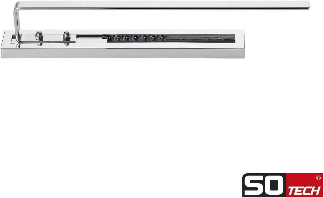 2 Stück SO-TECH® Handtuchauszug Elegance Chrom 1-armig 325 mm eingeschoben, 470 mm ausgezogen Handtu