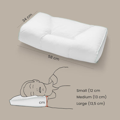 FOSSFLAKES Nordic Sleep by Chiropractic - Nackenstützkissen mit Bezug, die Ultimative Lösung für Nac