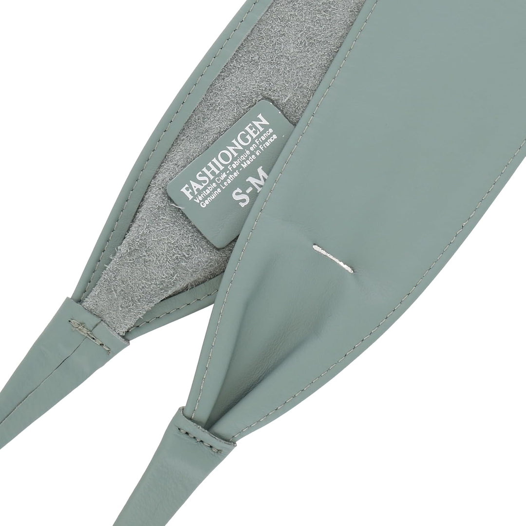 FASHIONGEN - Echtem Rindsleder Vollnarbenleder Obi Gürtel für Damen, Bindgürtel, CASSIANE S-M Grau G