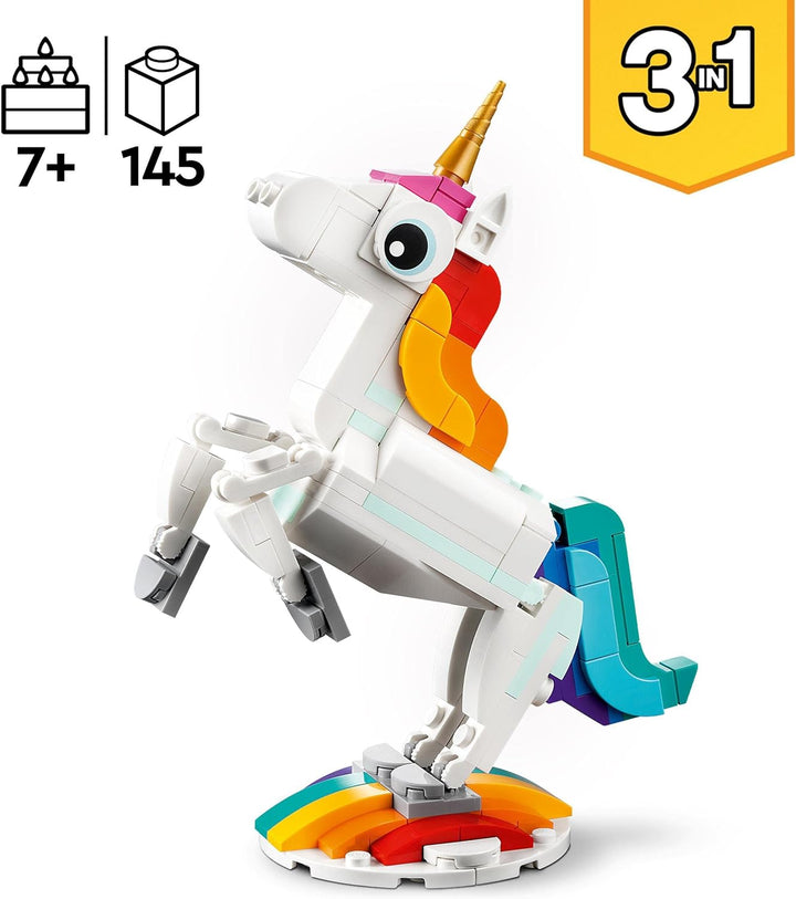 LEGO 76421 Harry Potter Dobby der Hauself Set & 31140 Creator 3in1 Magisches Einhorn Spielzeug, Seep