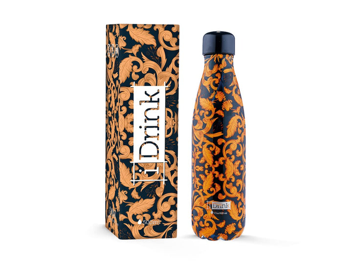 I-Drink - Trinkflasche 350/500/1000 ML Thermoflasche aus Stahl (500 ML, Barock) 500 ML Barock, 500 M