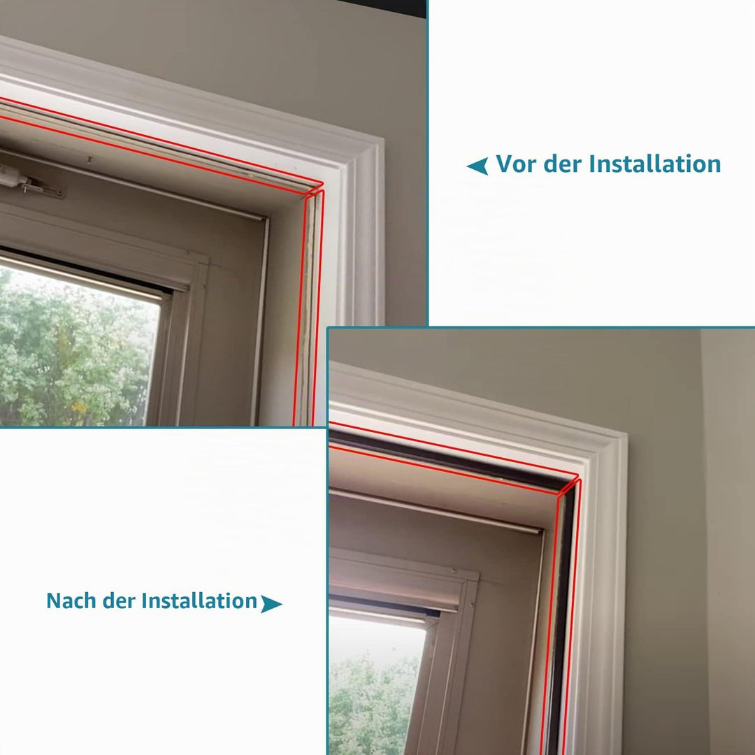 EFUTURETIME Türdichtung Weiss【10m】-Zimmertürdichtung perfekt für Holztüren zur Schalldämmung und Kol