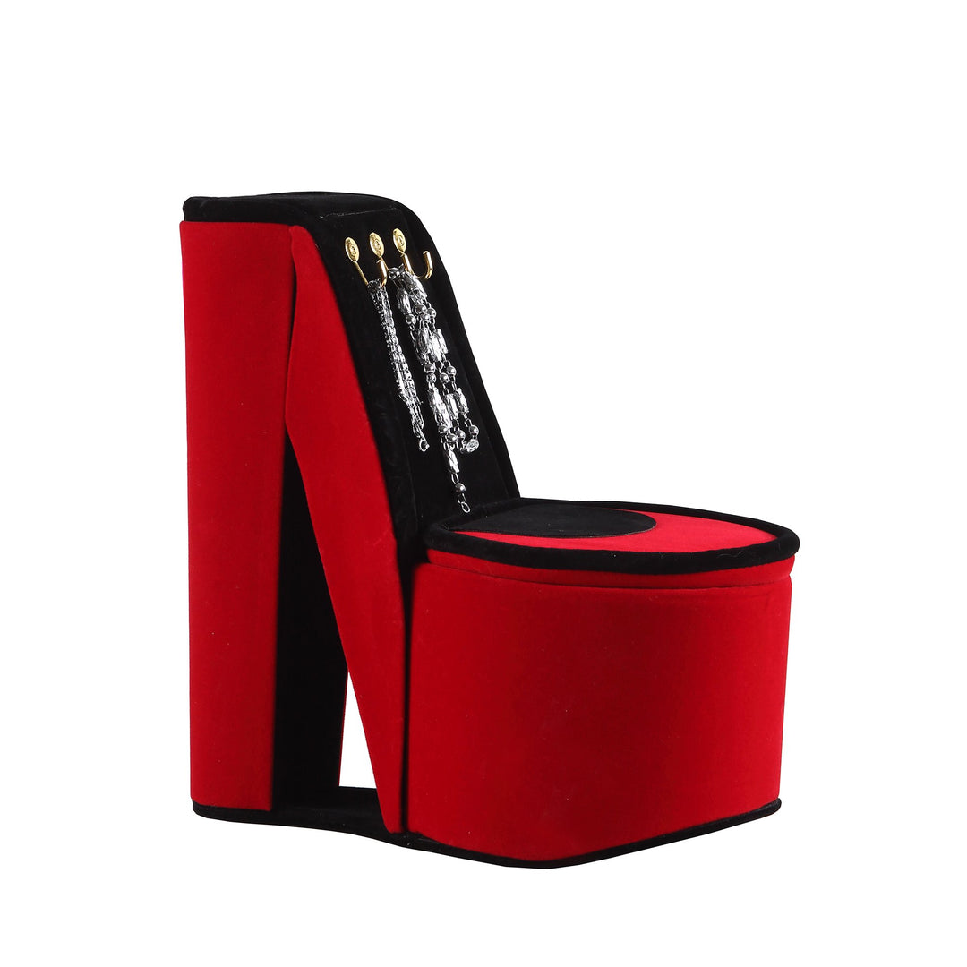 ORE International HBB1821 Schuh-Display mit Haken, Samt, Rot