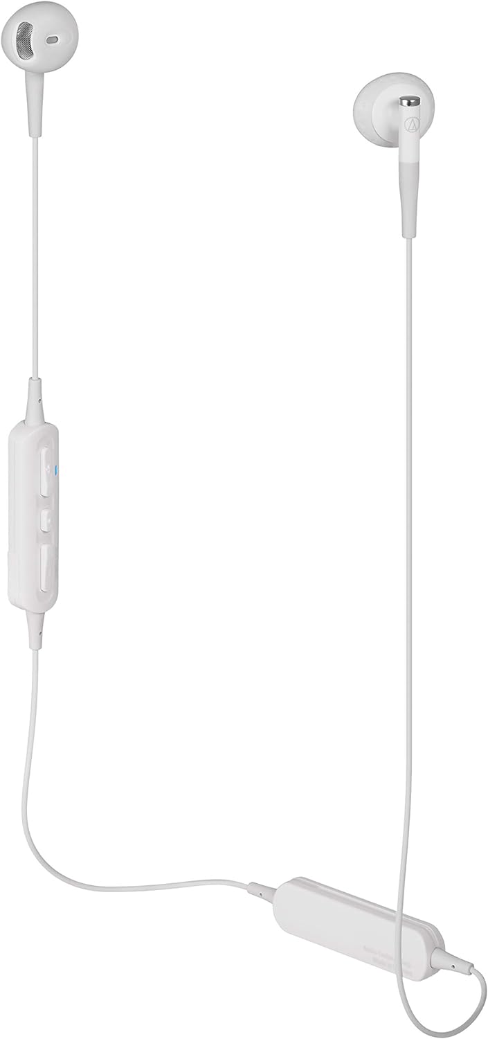 Audio-Technica ATH-C200BT Kabellose Kopfhörer Weiss, Weiss