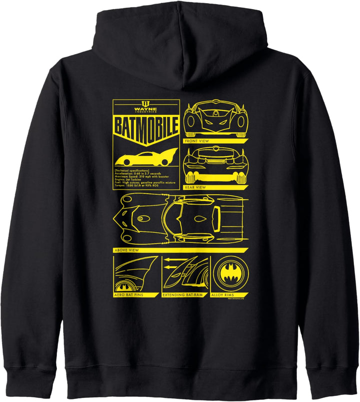 Batman Batmobile Specs Kapuzenjacke