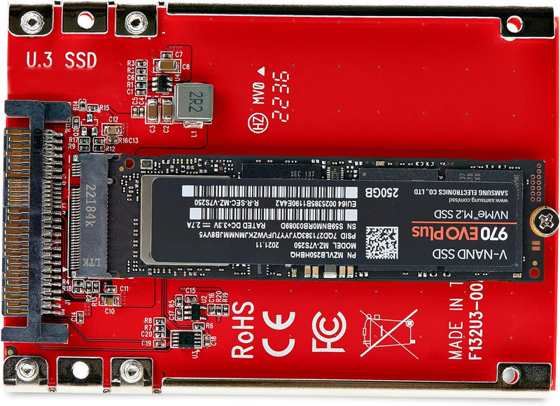 StarTech.com M.2 auf U.3 Adapter für M.2 NVMe SSDs, PCIe M.2 Laufwerk zu 2,5 Zoll U.3 (SFF-TA-1001)