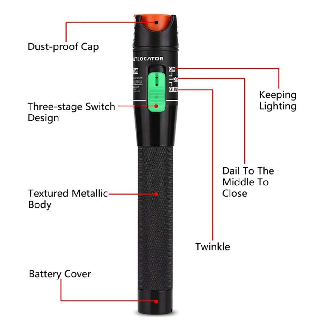 30mW Kunststoff Pan Typ Visual Fault Locator Faseroptik Kabel Tester Meter für CATV 20-30 KM