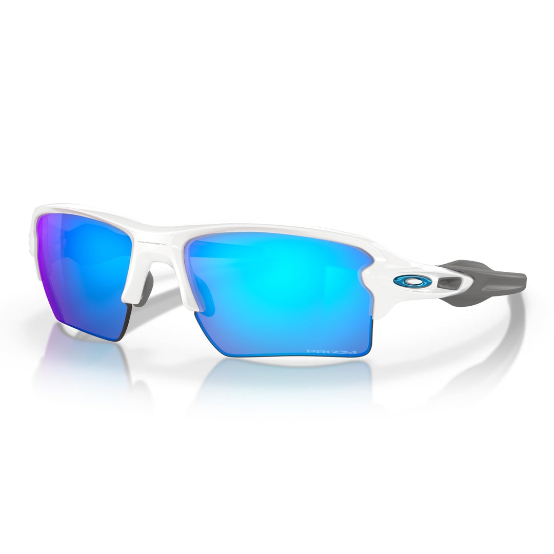 Oakley Sonnenbrille Flak 2.0 XL 59 Weiss (Polished White/Prizmsapphire), 59 Weiss (Polished White/Pr