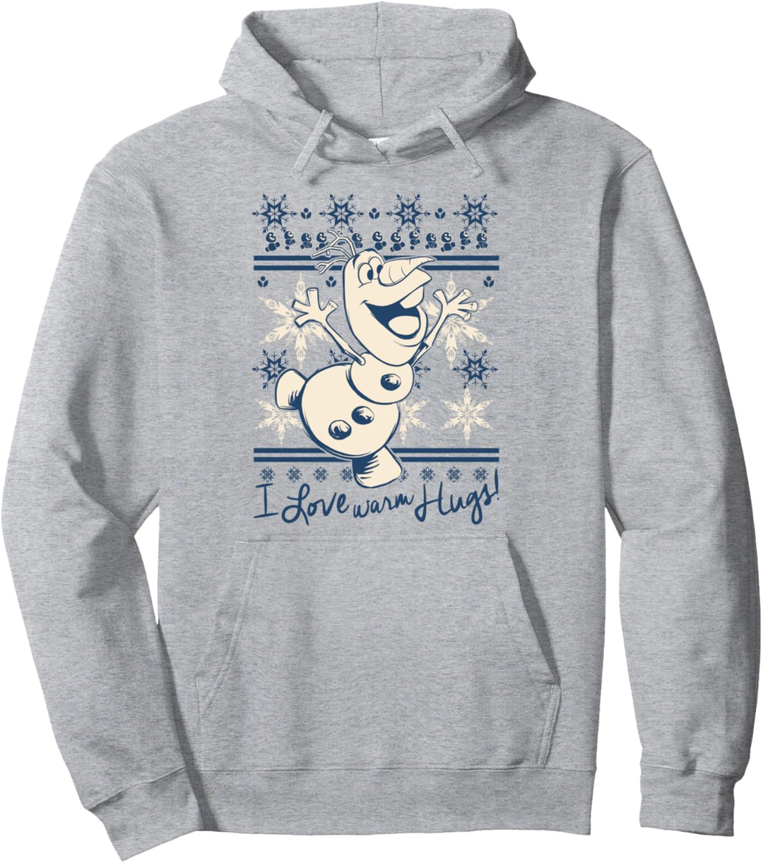 Disney Frozen Olaf I Love Warm Hugs Snowflakes Pullover Hoodie