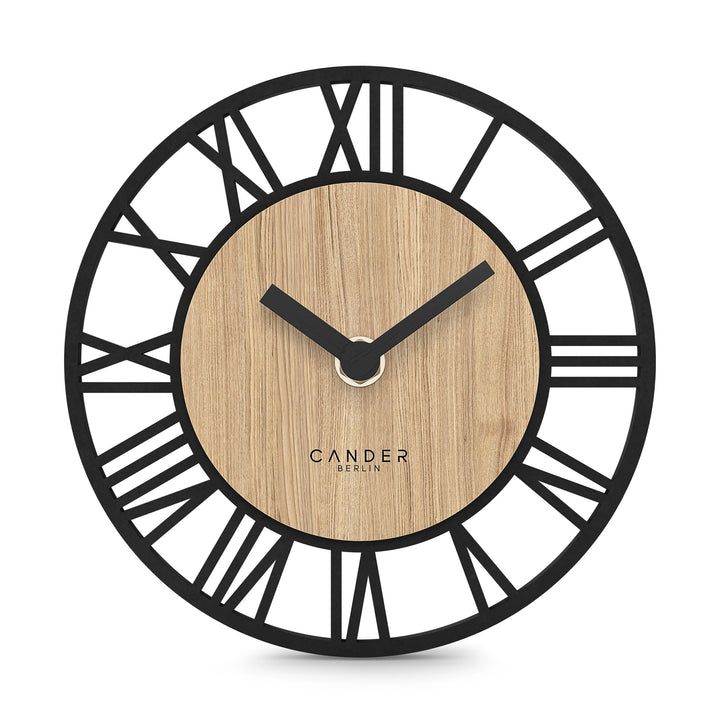 Cander Berlin MNU 2717 R Wanduhr Tischuhr lautlos 17 cm ohne Tickgeräusche analog Wohnzimmer modern