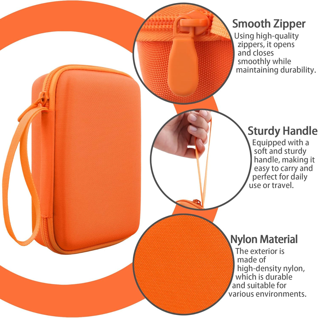 co2CREA Hart Tasche für Canon SELPHY Square QX10 /QX20 Fotodrucker Case Etui Tragetasche Orange, Ora