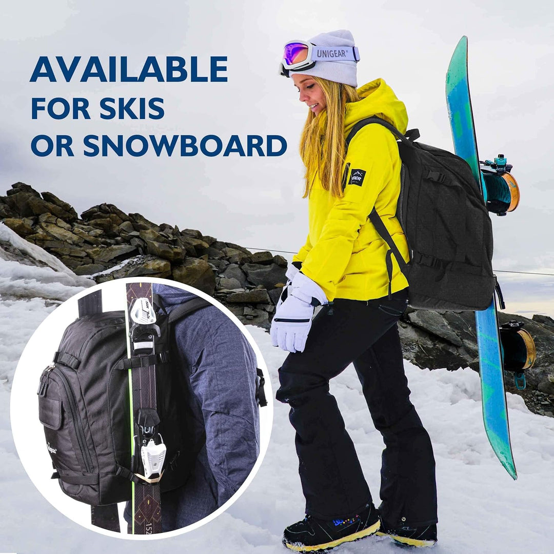 Unigear 50L/70L Skischuhrucksack Snowboardschuhe mit Helmtasche Wintersport Skifahren Skating Rucksa