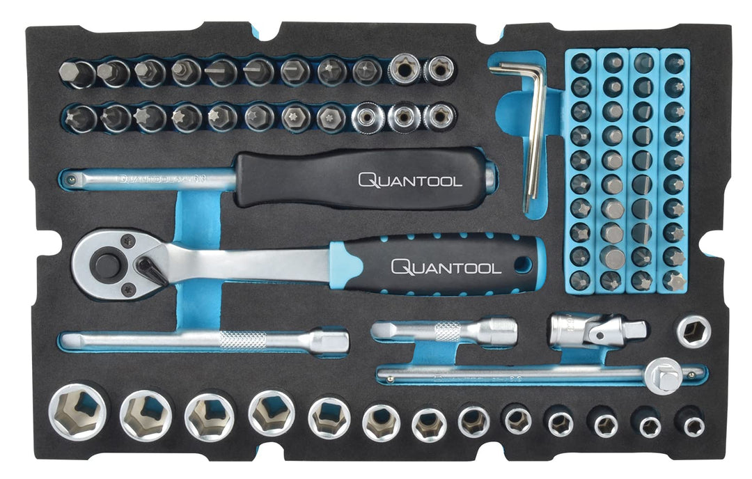 Quantool Q25002 Steckschlüsselsatz, 85-teilig