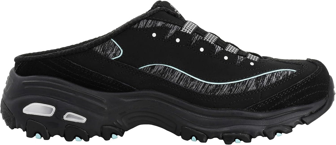 Skechers Damen Sabot D´Lites Scene Setter 37 EU Weit Schwarz Aqua, 37 EU Weit Schwarz Aqua