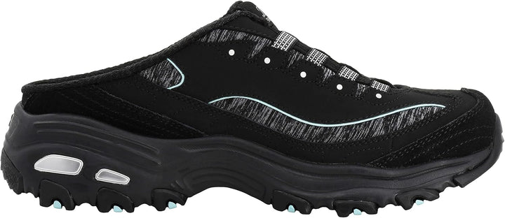 Skechers Damen Sabot D´Lites Scene Setter 37 EU Weit Schwarz Aqua, 37 EU Weit Schwarz Aqua