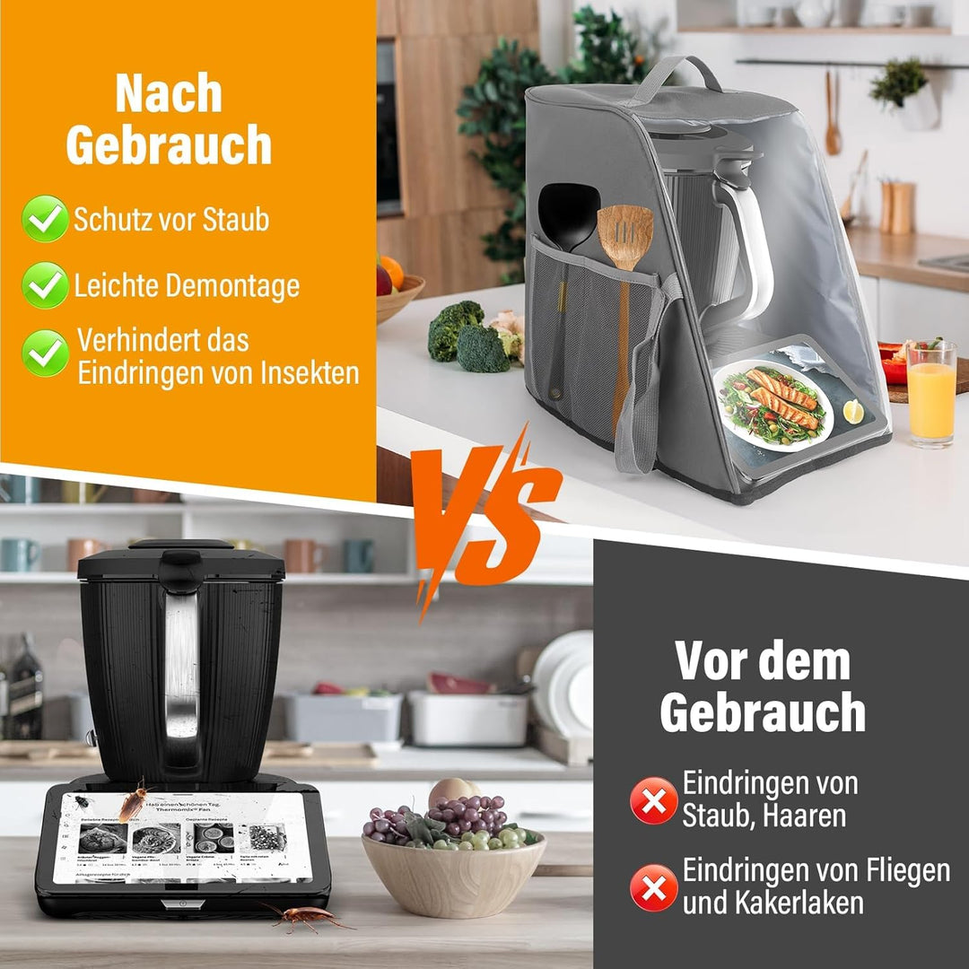 Abdeckhaube für TM7, Haube für Abdeckung Küchenmaschine TM7 Zubehör Ideal für den Schutz und die Auf