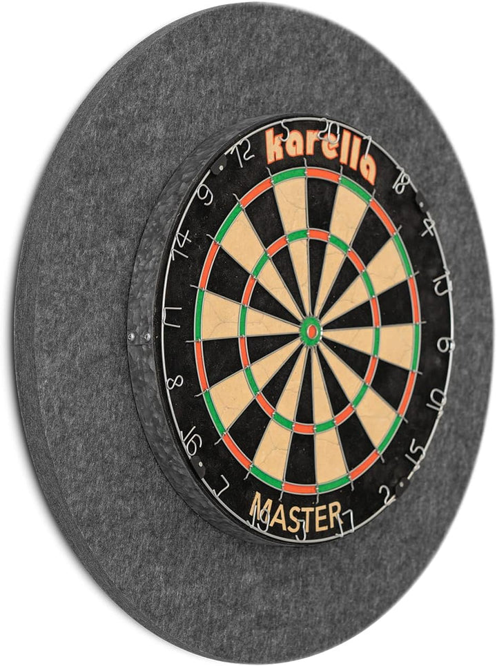 Karella Schallschutz für Steeldartboards mit integriertem Surround/Auffangring, 80% Geräuschreduzier