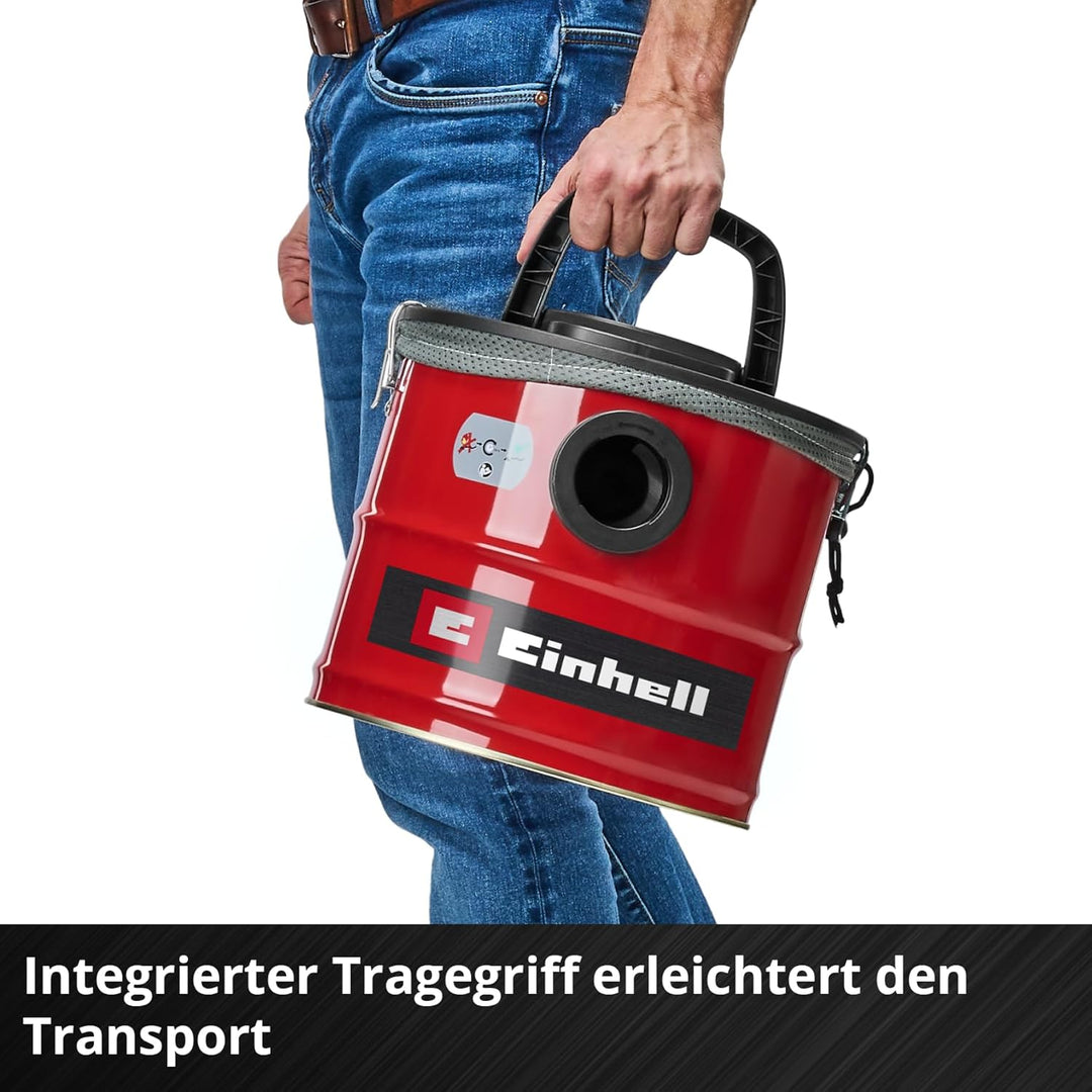 Einhell Aschesauger TC-AV 1830 D (800 W, 170 mbar Saugleistung, 18 L Auffangbehälter, Filtersystem,