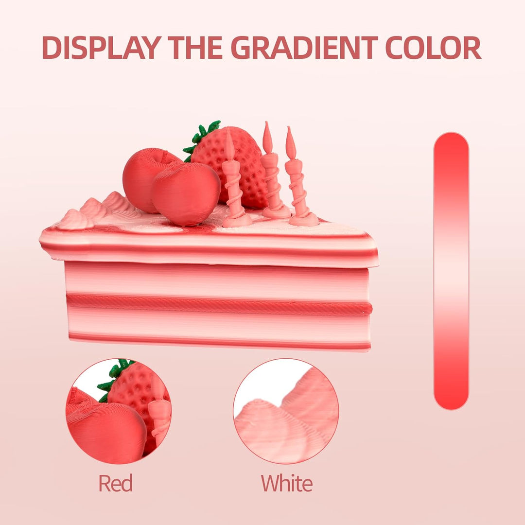 ERYONE Matte PLA 3D Drucker Filament 1.75mm, Matte Gradient Rainbow PLA, Massgenauigkeit +/- 0.03 mm