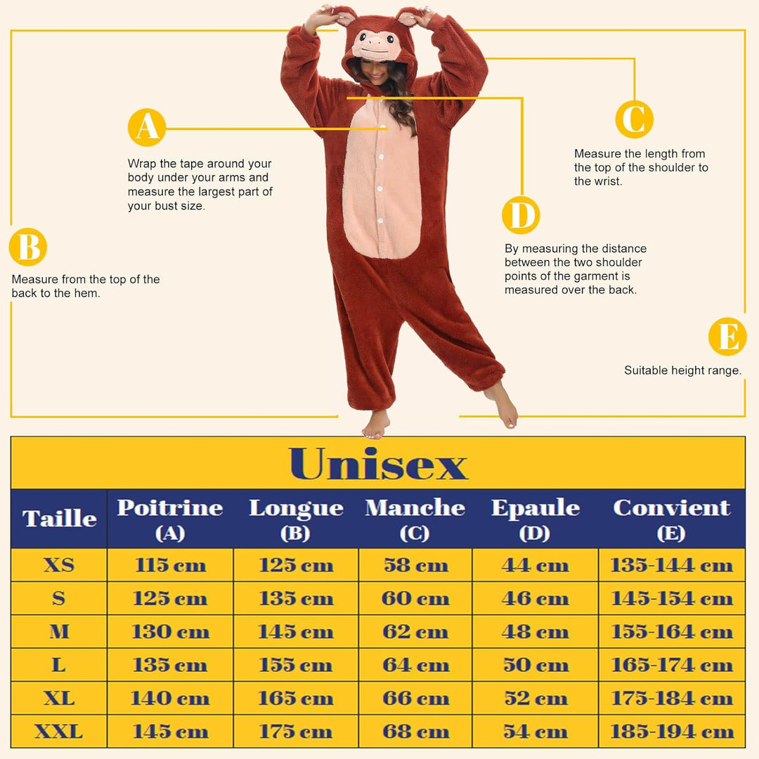 LATH.PIN Pyjamas Jumpsuit Panda Unisex Erwachsene Tier Onesie Cosplay Halloween Karneval Kostüme Dam