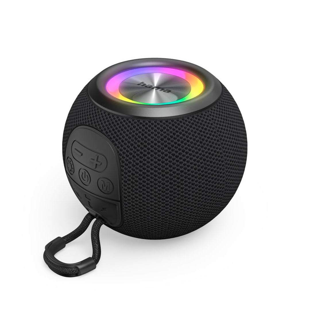 Hama Ball Shape Speaker Bluetooth Lautsprecher, 5,3 Zoll, tragbar, Ball Shape, kabellos, 5 LED-Modi,