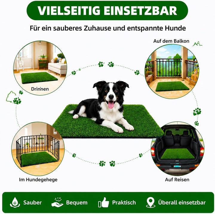 80 x 130cm Kunstrasen Hundetoilette, Hundetoilette Wohnung Trainingsunterlage Wiederverwendbare Haus
