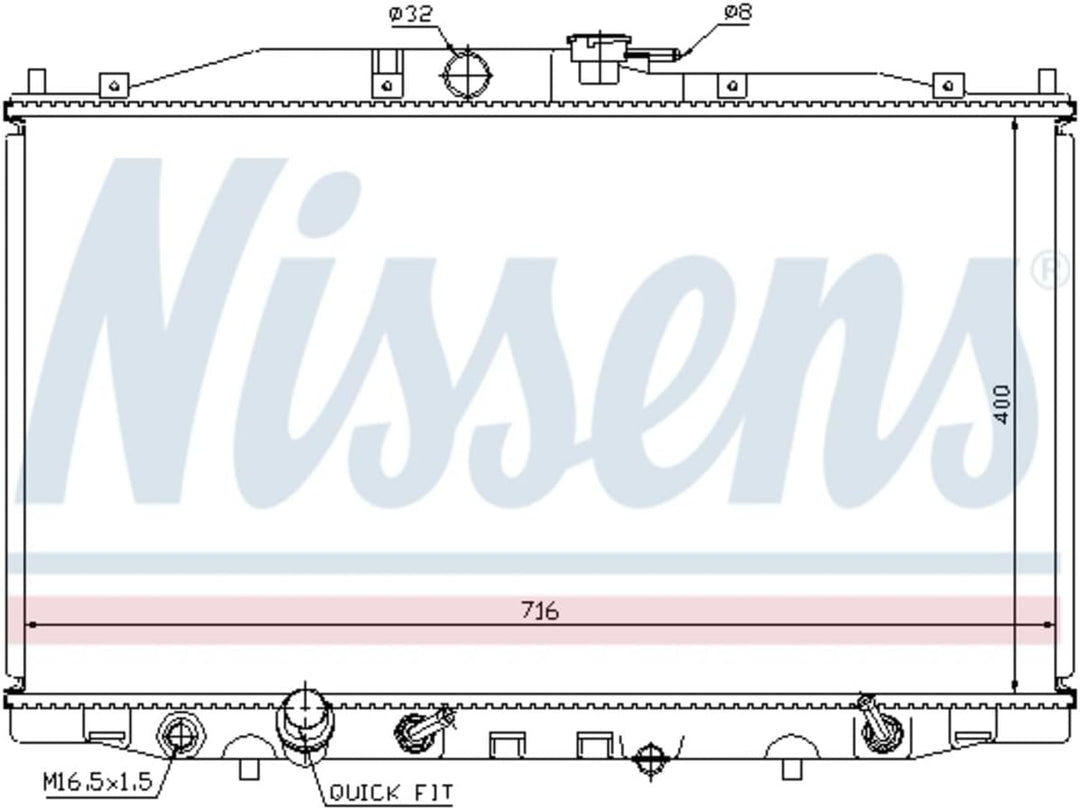 Nissens 68112 Kühler, Motorkühlung