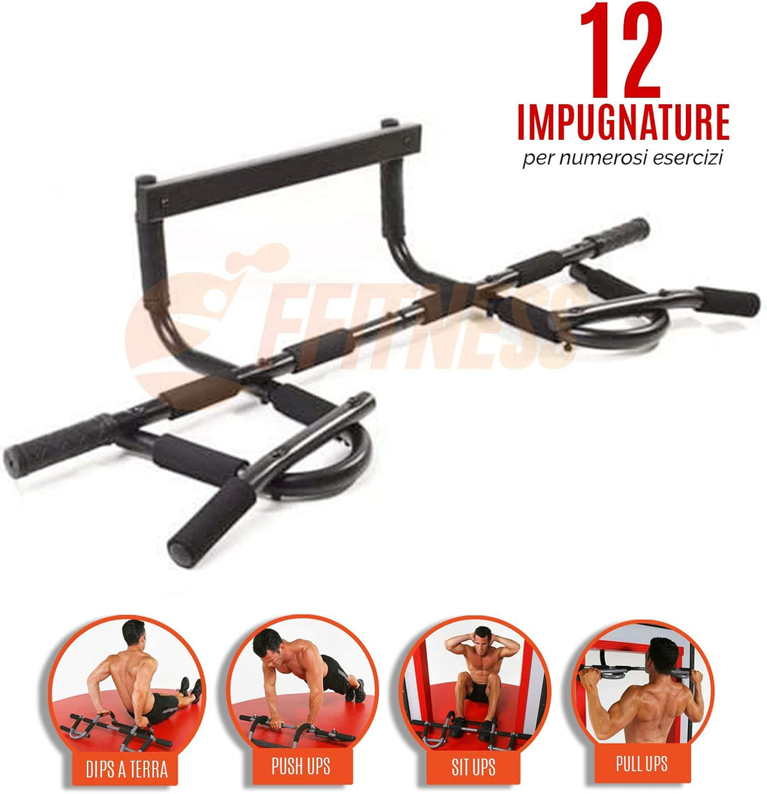 FFitness FFitnes Iron Gym, Klimmzugstange Unisex Erwachsene, Schwarz-Grau, Einheitsgrösse