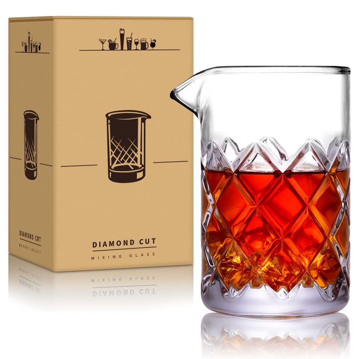 Eligara Cocktail-Mischer-Glas - [18 Unzen] Kristall-Cocktail-Rührglas, Dicke Gewichtete Unterseite -