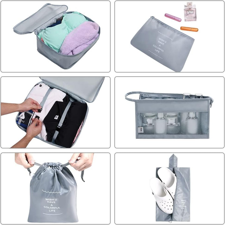OSDUE Koffer Organizer Set 8-teilig, Packing Cubes, Wasserdichte Reise Kleidertaschen, Packtaschen f