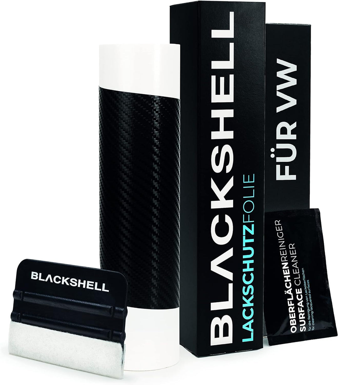 Blackshell® Ladekantenschutz Folie passend für VW Touran | Typ 5T | Bj. ab 2015 Carbon Matt - passge