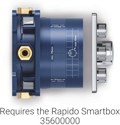 GROHE Grohtherm SmartControl - Thermostat mit 2 Absperrventilen (langlebige Oberfläche, Sicherheitss