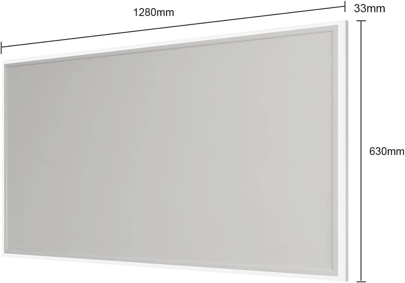 byecold Infrarotheizung mit Thermostat Deckenheizung 800W LED Beleuchtung Licht Kaltweiss/Warmweiss