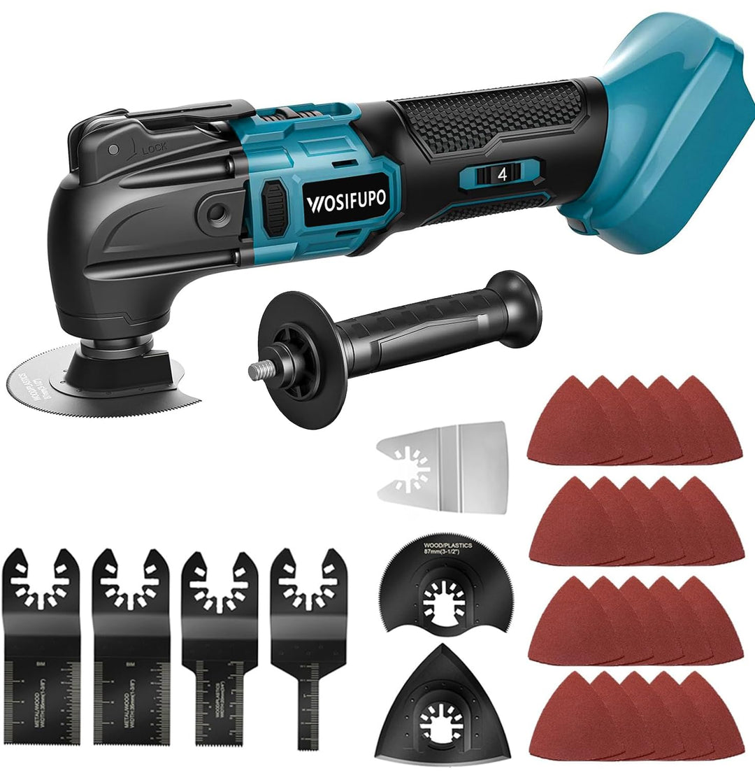 Multifunktionswerkzeug akku für Makita 18V Akku (Ohne Akku), Oszillationswerkzeug Akku mit 30 Zubehö