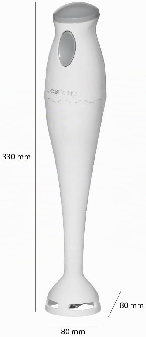 Clatronic Pürierstab | Stabmixer | 180 Watt | Edelstahl Messer | Rührstab | Babynahrung, Suppe, Smoo