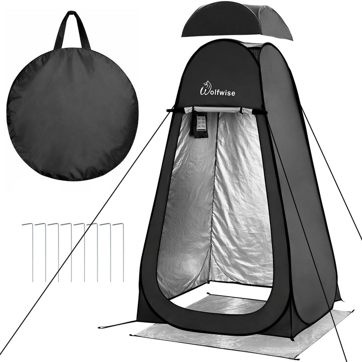 Wolfwise Pop up Toilettenzelt Umkleidezelt, Camping Duschzelt Outdoor Mobile Toilette Umkleidekabine