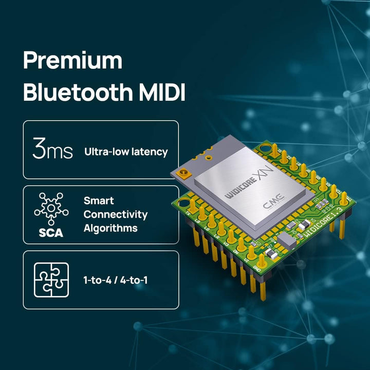 CME WIDI Core XN - Smart (BLE) Breakout Board, das Premium-MIDI über Bluetooth Low Energy implementi