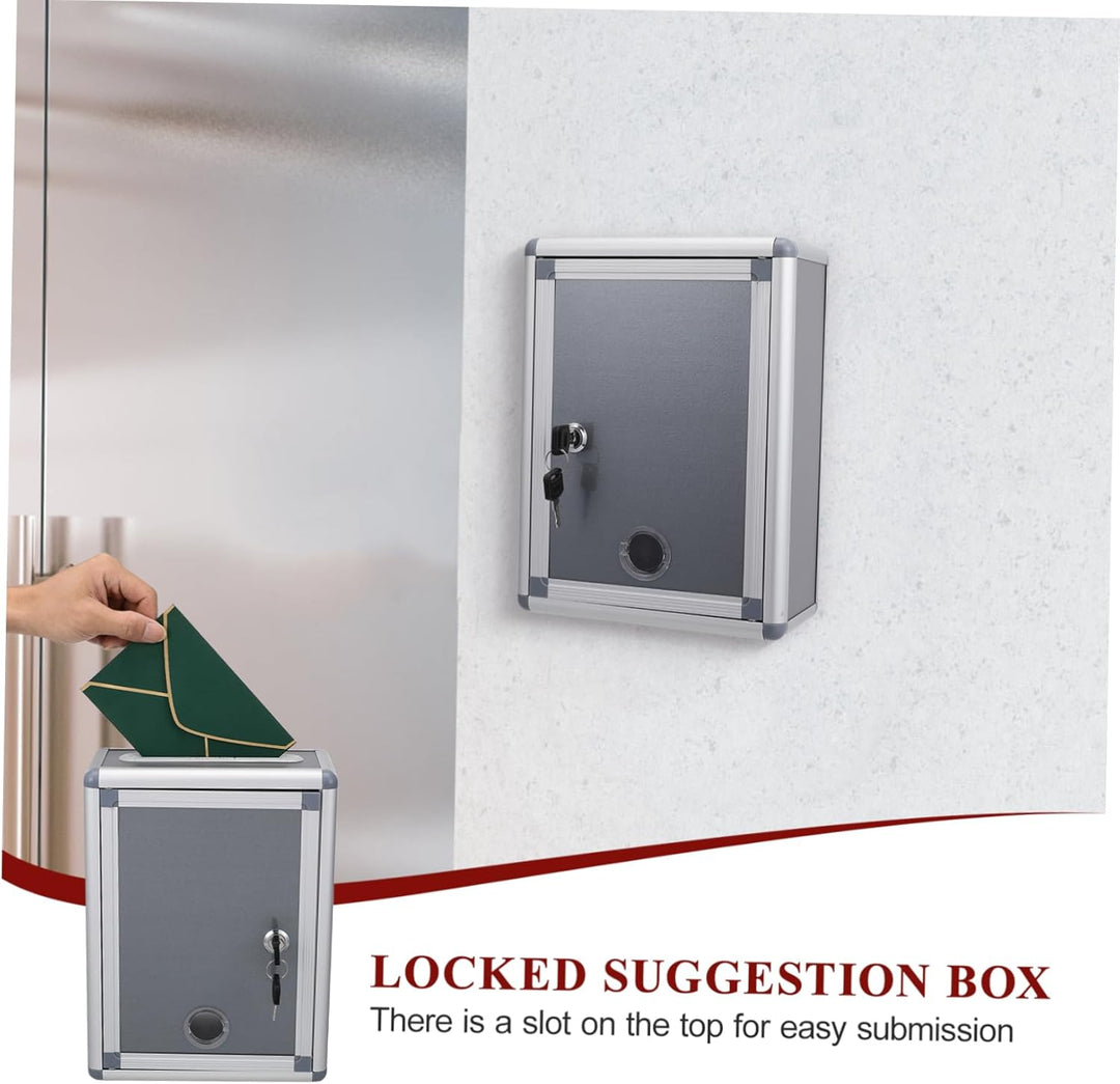 NUOBESTY Kasten Vorschlagsbox Mit Schloss Aluminiumbox Wahlurne Mailbox Vorschlagboxen Outdoor-dekor