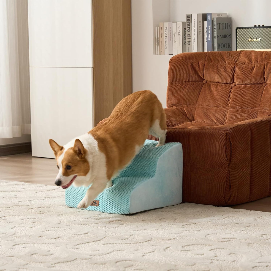 Hundetreppe für kleine Hunde, 2 Stufen 30cm Hoch Haustiertreppe, Waschbar rutschfest, Katzentreppe f