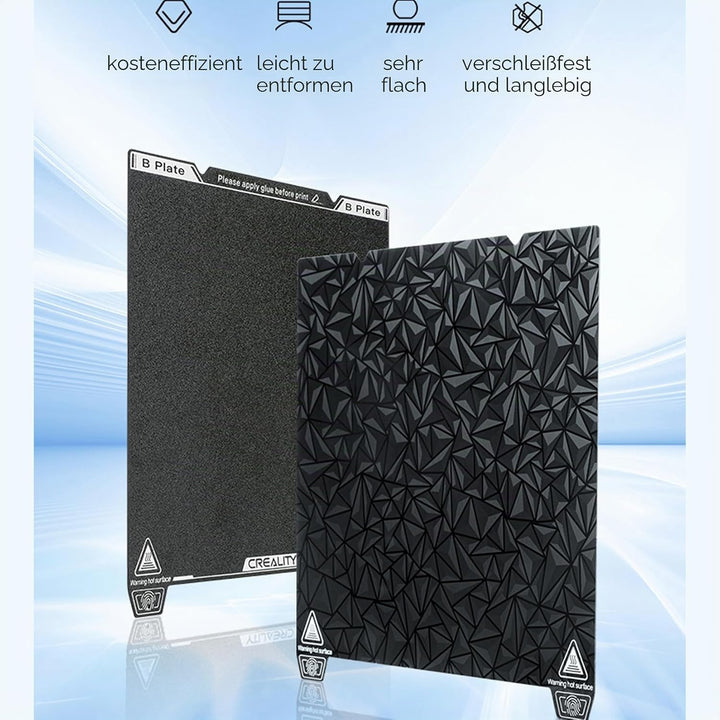 Creality Dual-Sided Printing Platform Board Kit for K1 Max, 3D Printer Glossy PEO + Coated PEI Doubl