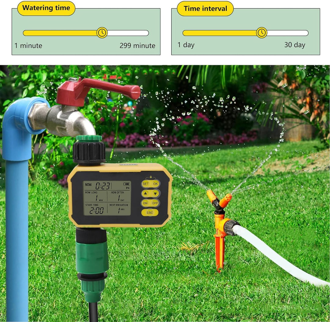 Solar Sprinkler Timer Einstellbarer Solarpanel Typ C Port Automatisch Gartenschlauch Wasser Timer mi