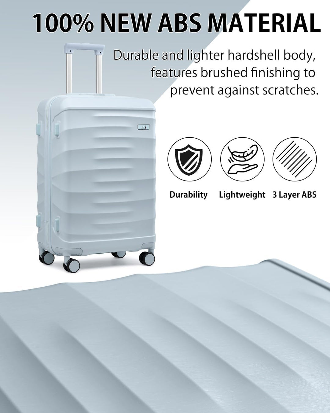 Sea choice Reisekoffer Set 5 Teilig ABS Hartschale Trolley Kofferset Gepäckset Grosse Kapazität Hand