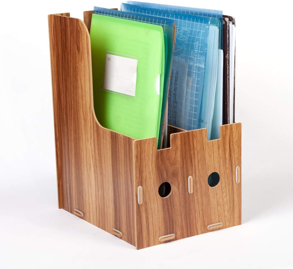 Holz Schreibtisch Organizer, Aufbewahrungsbox Ordnungssystem Briefablage A4 Notizzettel Stifte ordne
