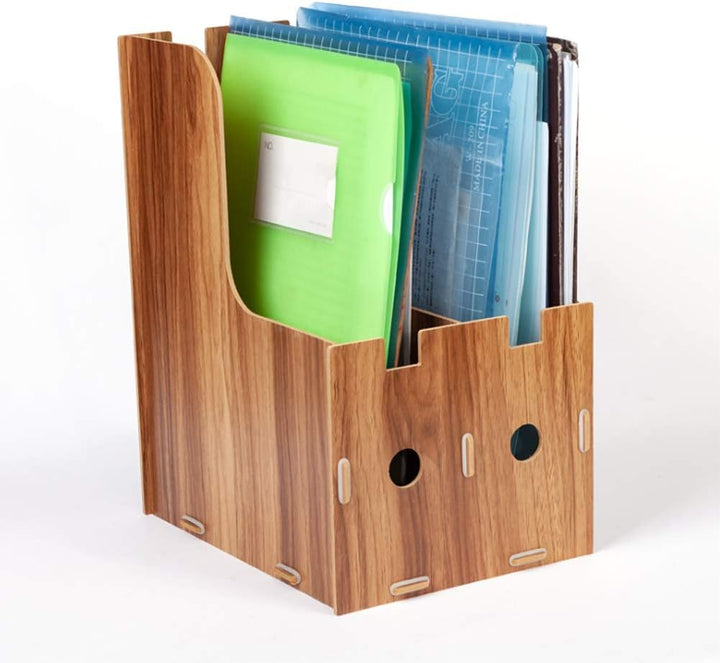 Holz Schreibtisch Organizer, Aufbewahrungsbox Ordnungssystem Briefablage A4 Notizzettel Stifte ordne
