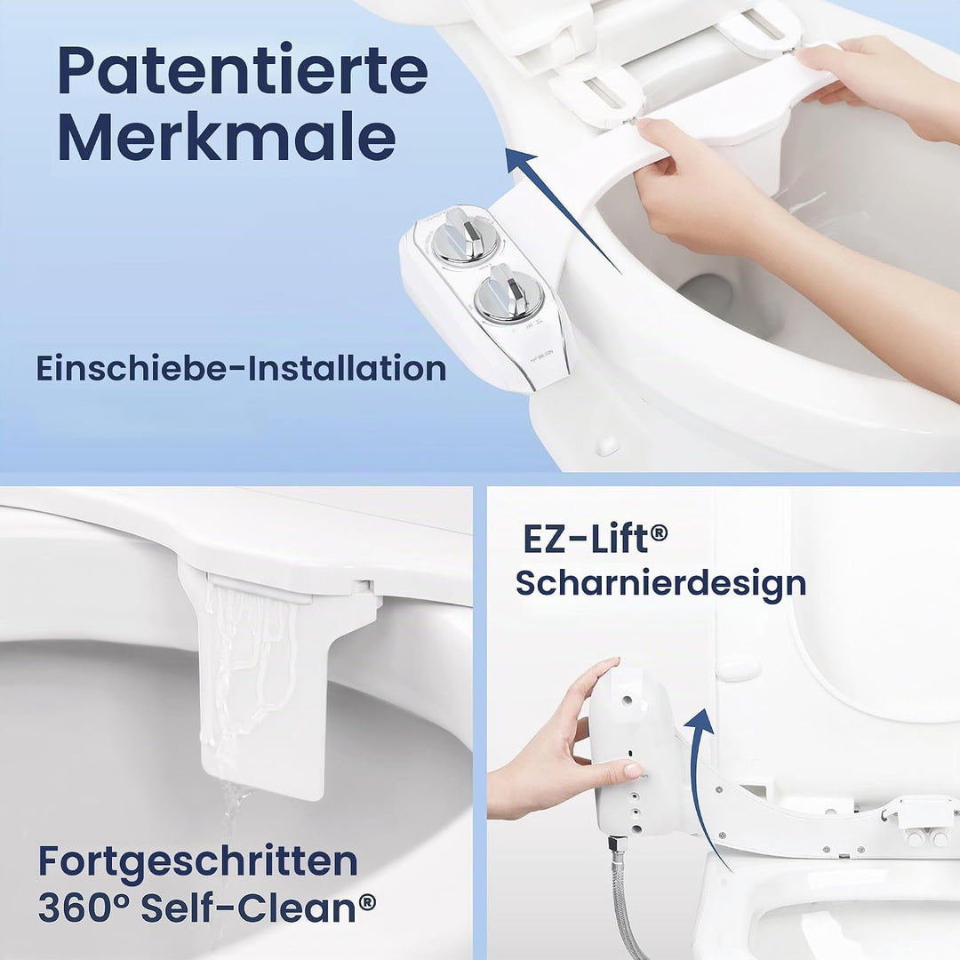 LUXE Bidet NEO 185 Plus – Mechanischer Bidet-Toilettensitzaufsatz der nächsten Generation mit innova