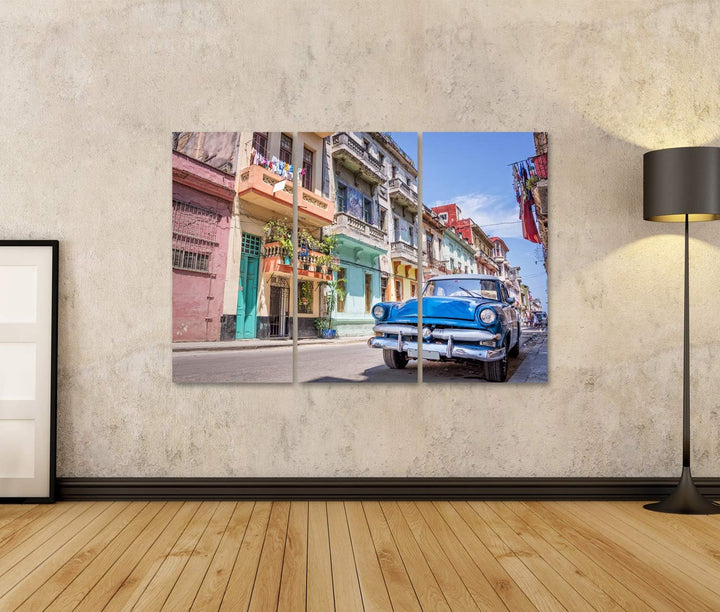 islandburner Bild auf Leinwand Vintage Classic American Car In Havanna Kuba Bilder Wandbilder Poster